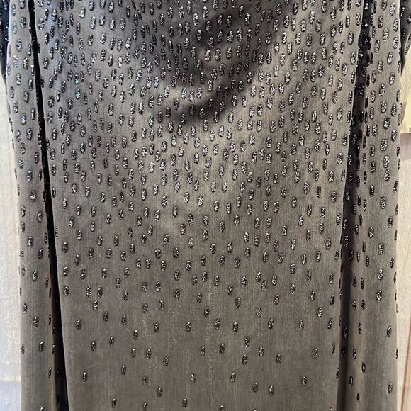 Evening Cocktail Party Y2K Velvet Gray Glitter Dress Sz.10 Shelli Segal NWT - Picture 6 of 6